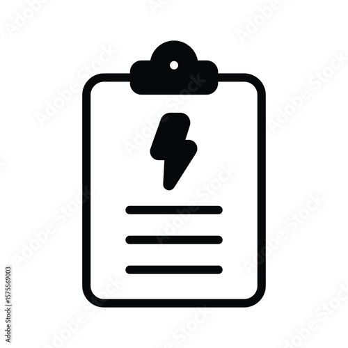 Here is an latest glyph icon of electricity report