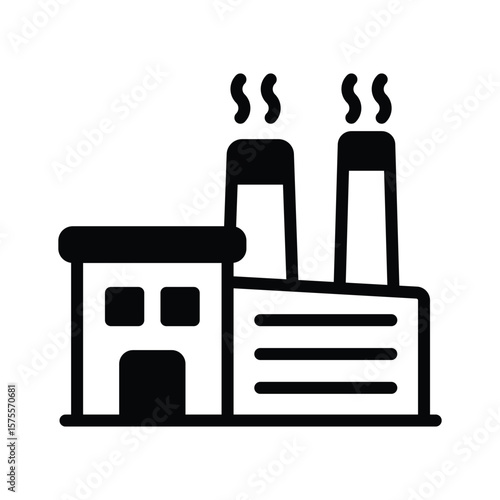 An amazing glyph icon of industry energy consumption