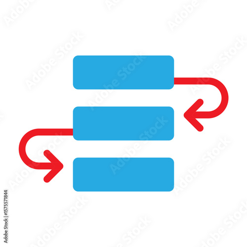 Dependency Task Vector Flat Icon Design