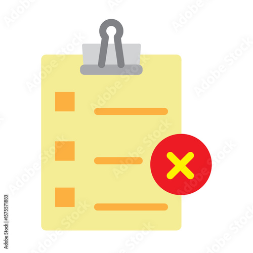 Task Missed Vector Flat Icon Design
