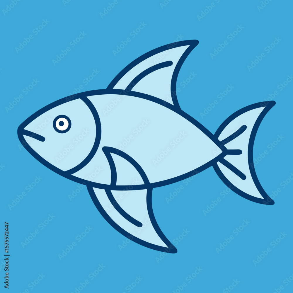 Fototapeta premium vector illustration of a fish