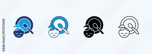 Malnutrition Icon Set Multiple Style Collection