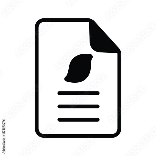 A handy glyph style icon showing eco report