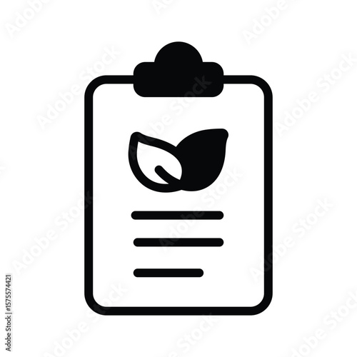 An editable glyph icon showing ecology report