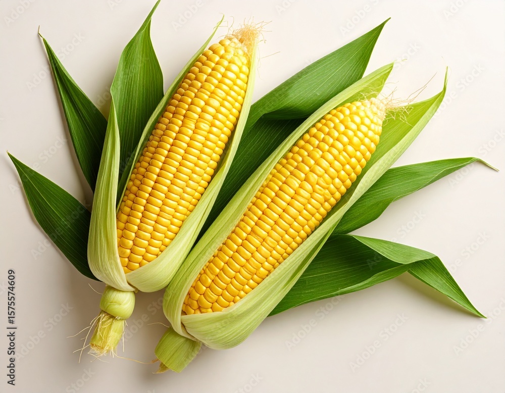 corn cobs on white background corn cobs on white background