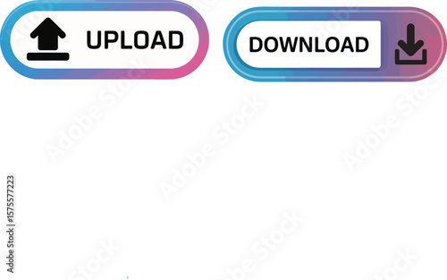 download and upload button. modern button