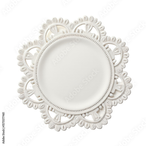 Doily isolated on an empty plain background