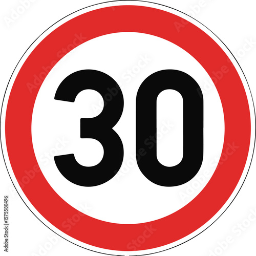 speed limit thirty 30 sign