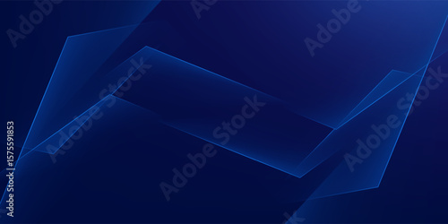 Dark blue background with bright and luxurious geometric line pattern.vector future technology.