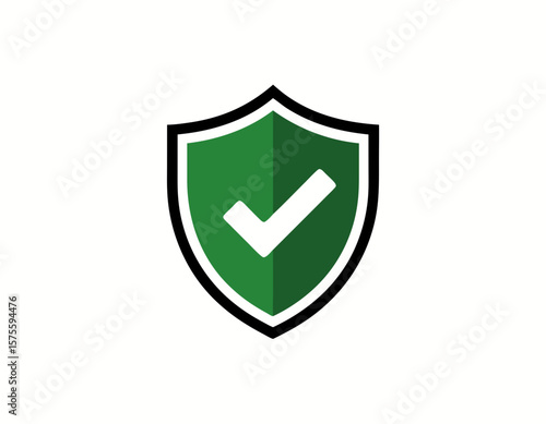 Free Download Green shield icon with a white check mark, symbolizing protection and security. - GFXLoad