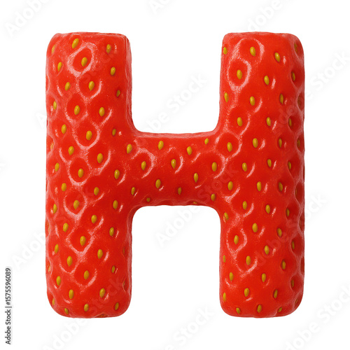 Wallpaper Mural PNG Strawberry textured letter H Torontodigital.ca