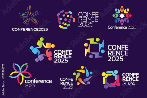 Colorful Abstract Conference Logo Template