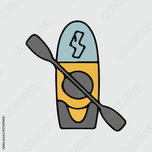Colorful vector illustration of spoon and fork kitchen cutlery