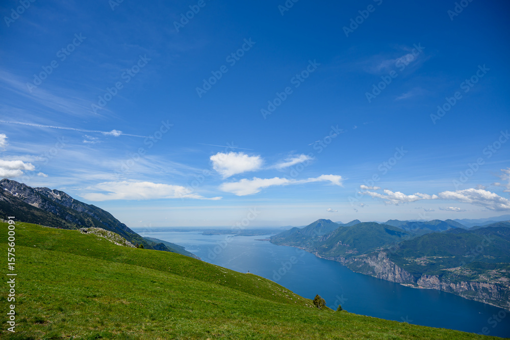 Fototapeta premium Lake Garda landscape from Monte Baldo.