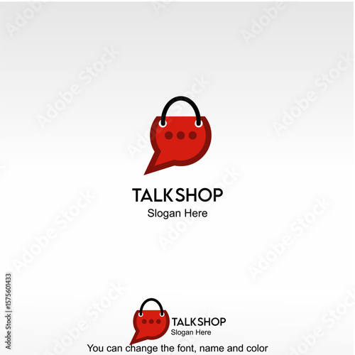 Talk Shop Logo Template Design Vector