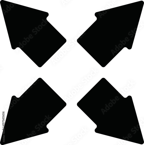 Extend icon.Arrow Icon Vector flat design style