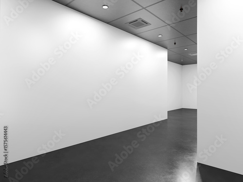 Canvastavla White Blank Wall Exhibition Art Gallery Mockup