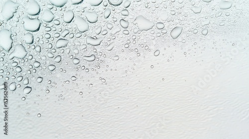 Water droplets with on glass blurred background.