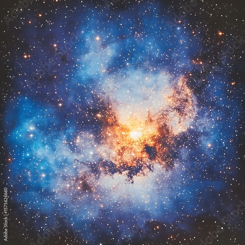 Cosmic Nebula Space Background Stunning Galaxy Starscape