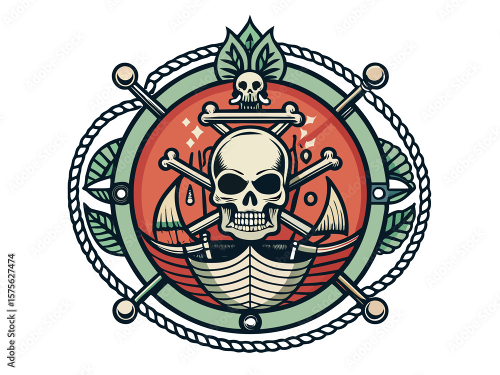 Naklejka premium piraates ship