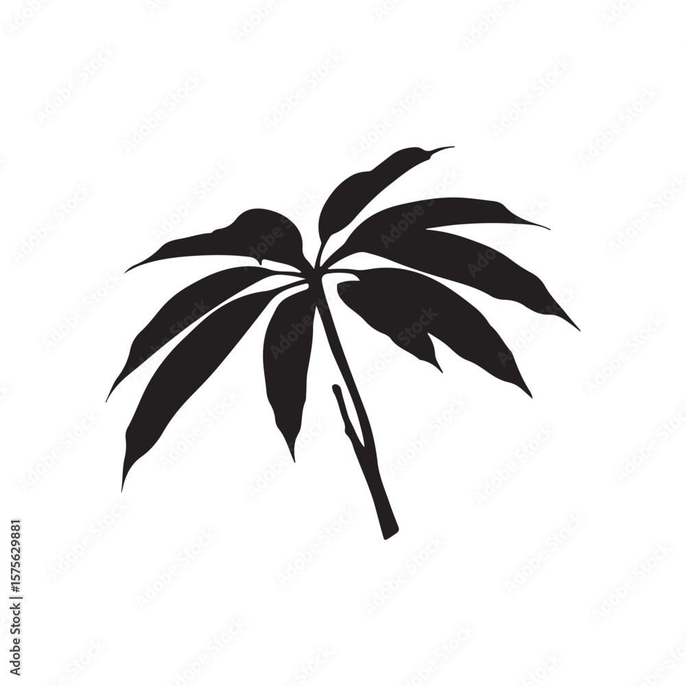 Mango leaf branch silhouette isolated on white background. Mango leaf icon vector illustration design Mango leaf branch silhouette isolated on white background. Mango leaf icon vector illustration design