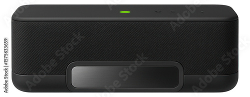 Compact soundbar with a matte black finish and integrated subwoofer for small living spaces