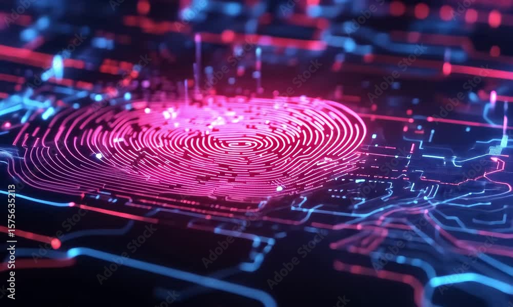 4K Abstract digital fingerprint animation video fingerprint identification video fingerprint video biometric security video biometric scan video fingerprint security animated video