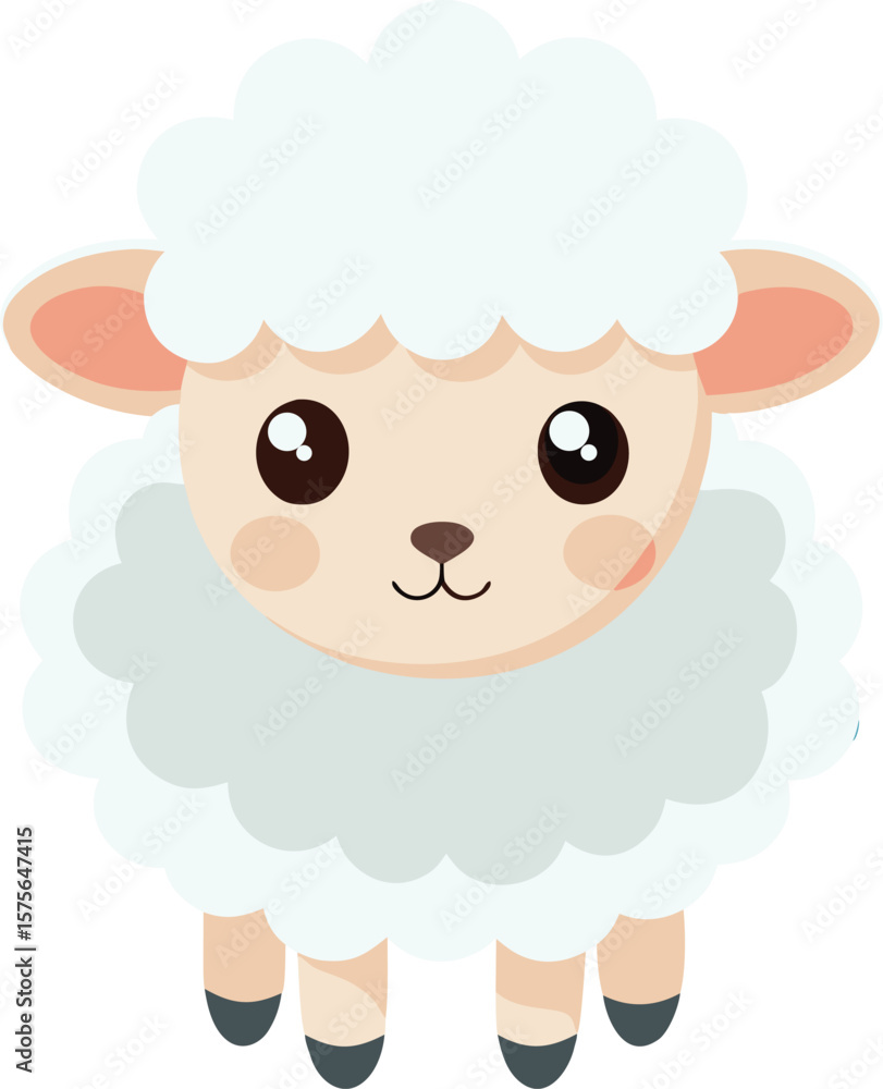 Cartoon Lamb with Fluffy Wool
Cartoon Lamb with Fluffy Wool