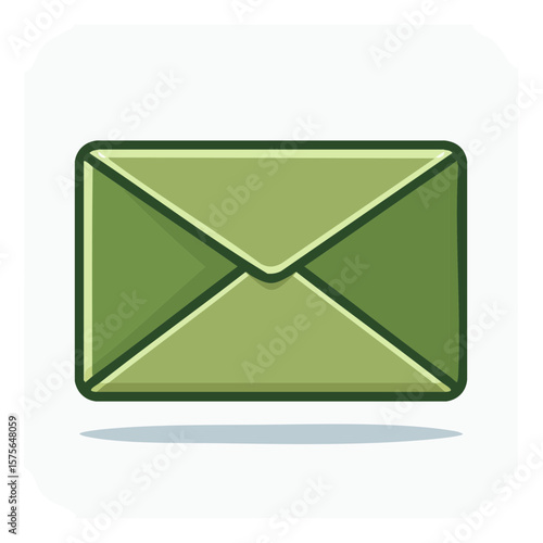 Green envelope illustration graphic vector sending mailing communication correspondence