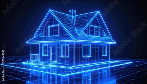 Digital blueprint of a house (1)