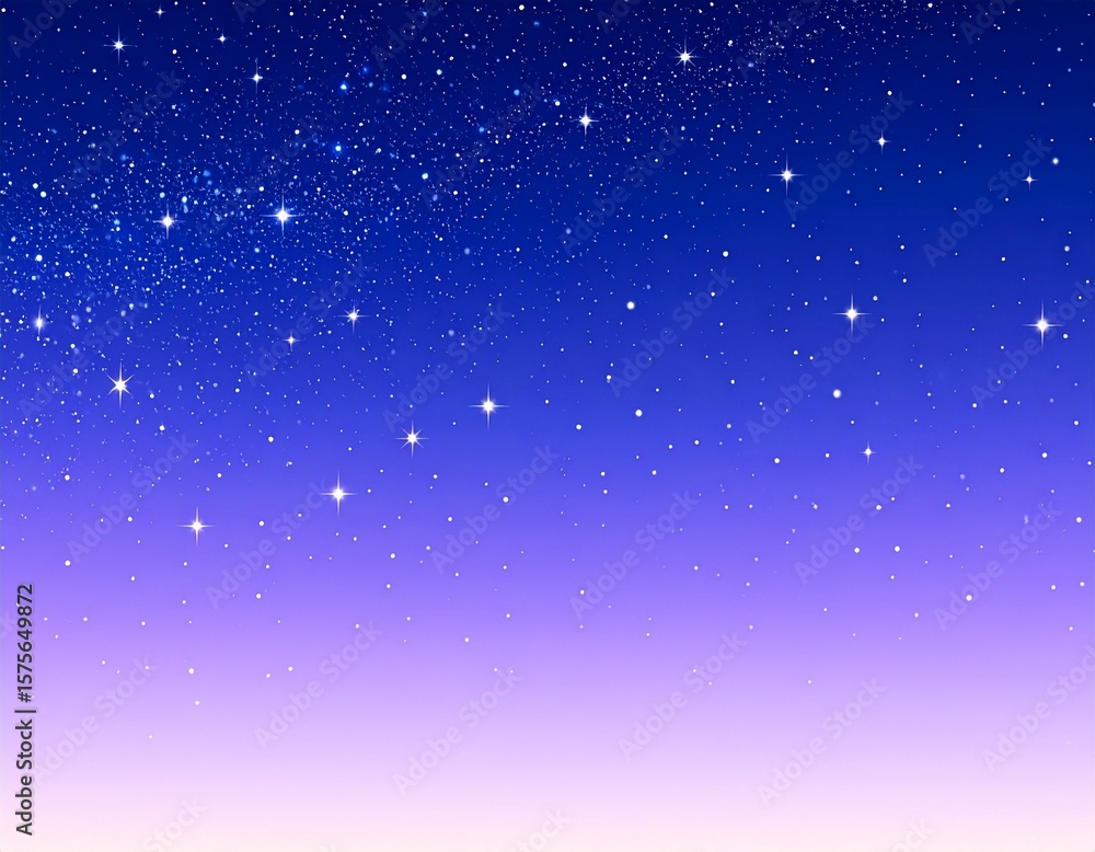 Obraz premium Twinkling Night Sky – Dreamy Summer Stars Background