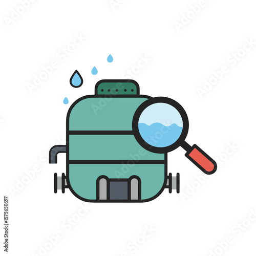 Septic Tank. Inspection and Water Level Control Process