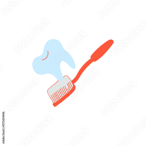 toothbrush with toothpaste