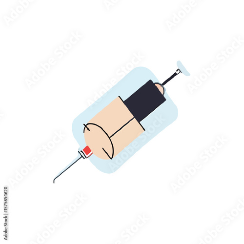 syringe isolated on white background