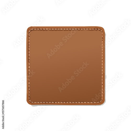 Simple Brown Leather Notebook or Journal Vector Illustration for Design