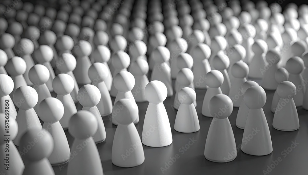 Obraz premium Crowd of simple figures