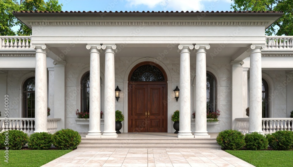 Fototapeta premium Elegant classic mansion entrance