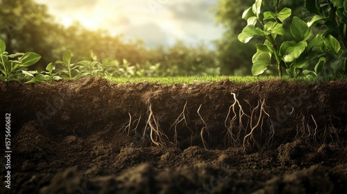 Roots in rich soil