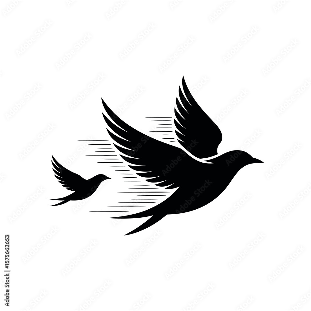 Obraz premium vector silhouette of a bird
