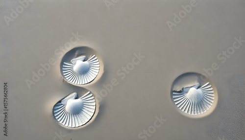Captivating close-up of shells on sand beach environment natural aesthetics