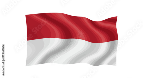 Free Download Indonesian flag waving against a white background - GFXLoad