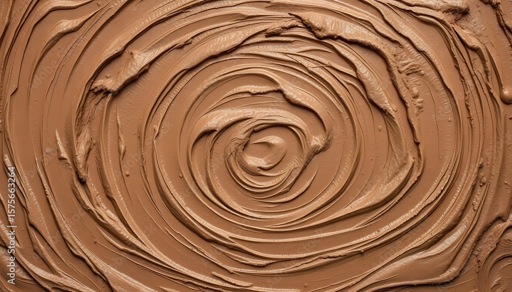 custom made wallpaper toronto digitalSwirled chocolate cream texture kitchen food photography warm environment top view culinary art