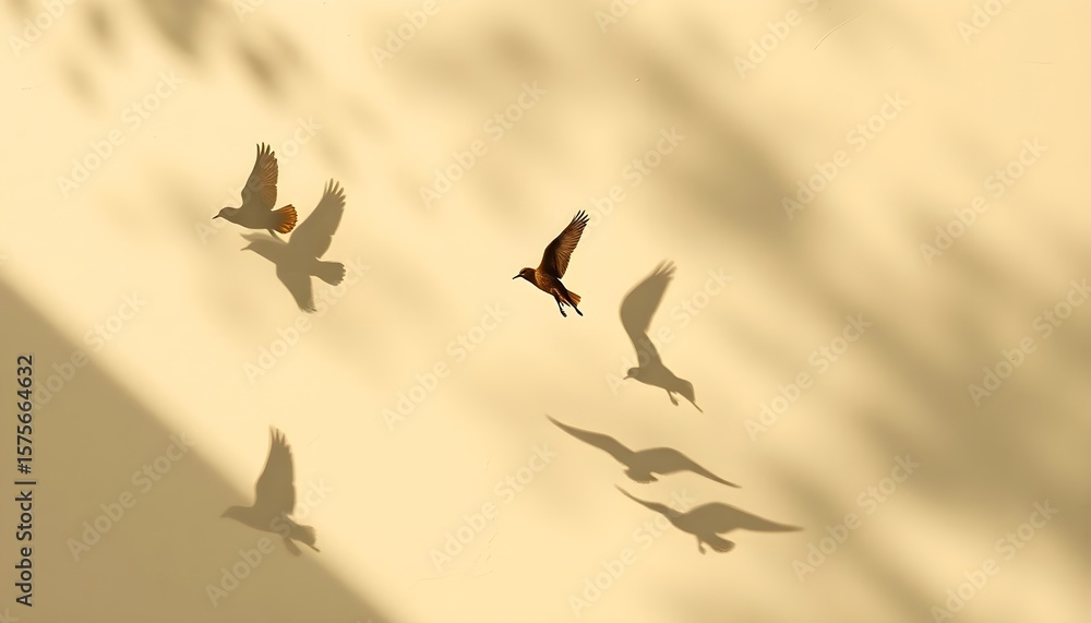 custom made wallpaper toronto digitalBirds in flight casting shadows nature scene photography soft light dynamic view