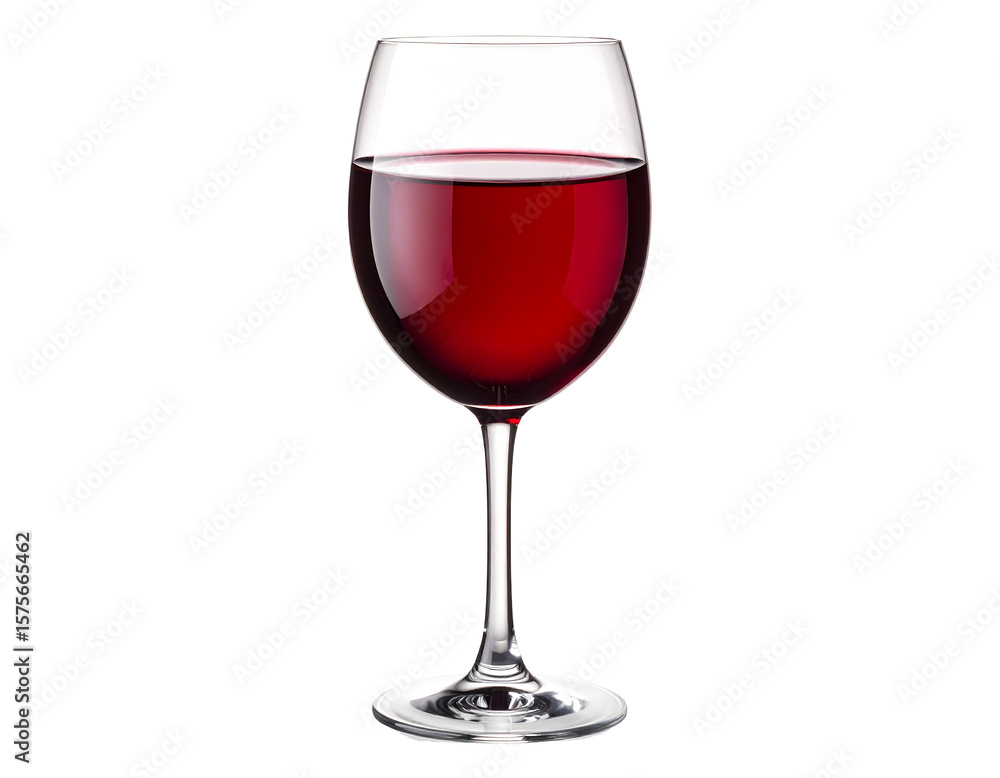 Elegant glass containing red wine liquid Elegant glass containing red wine liquid