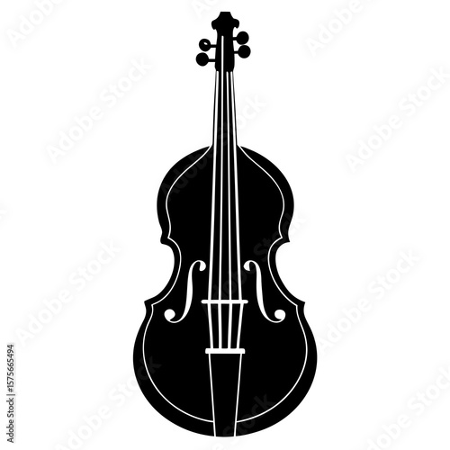 Cello silhouette vector illustration