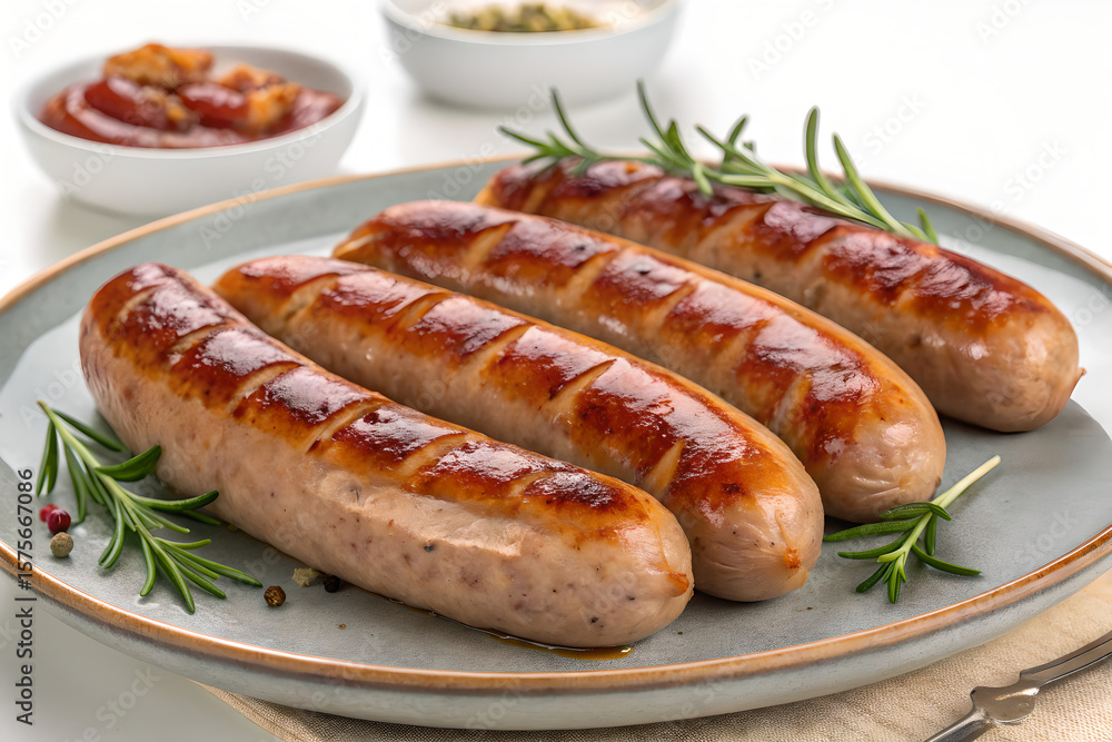sausages on grill sausages on grill