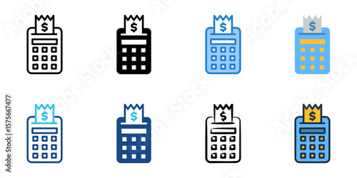 Point of sale icon set multiple style collection 
