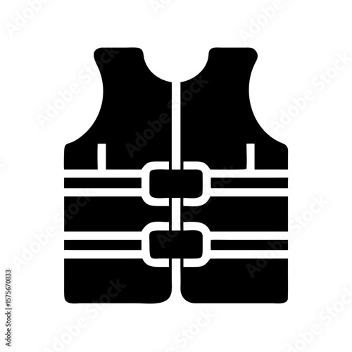 Life Jacket or Life Vest Icon: Water Safety and Personal Flotation Device Symbol
