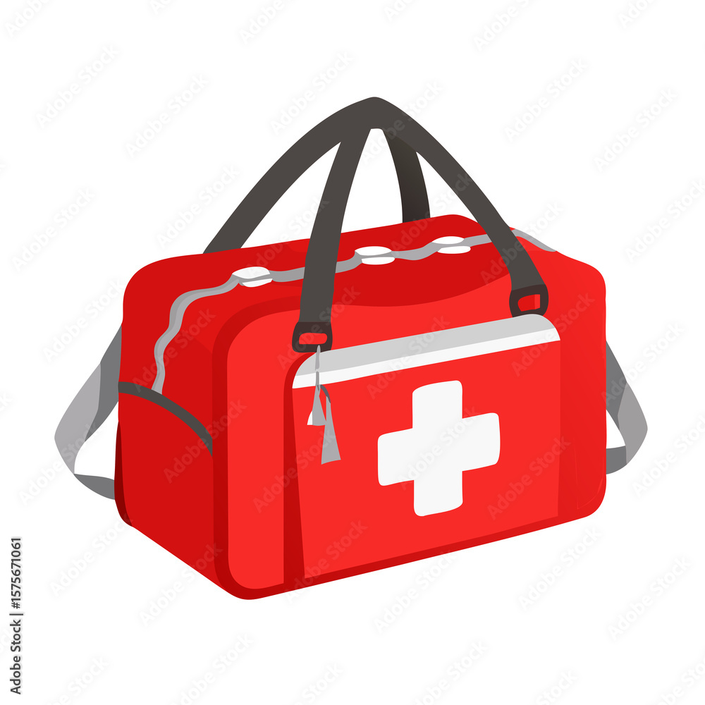 Obraz premium red first aid kit isolated