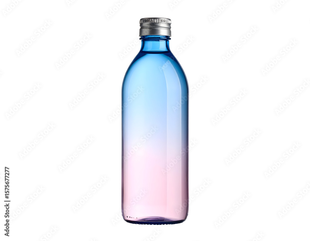 Naklejka premium Elegant glass bottle with color gradient